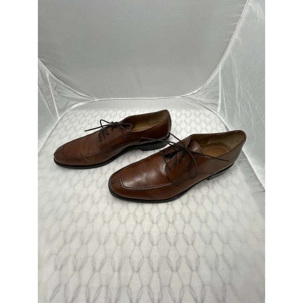 Bostonian Men's 10M Dress Shoes Brown Genuine Leather Lace Up Split Toe Oxfords